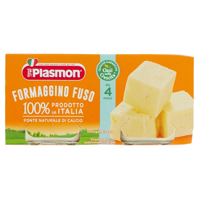 Plasmon Omogeneizzato Formaggino Fuso Classico 2 Vasetti da 80 g