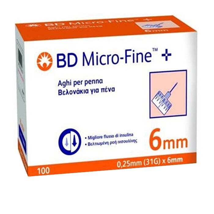 BD Microfine Ago 6mm 31G 100 Pezzi