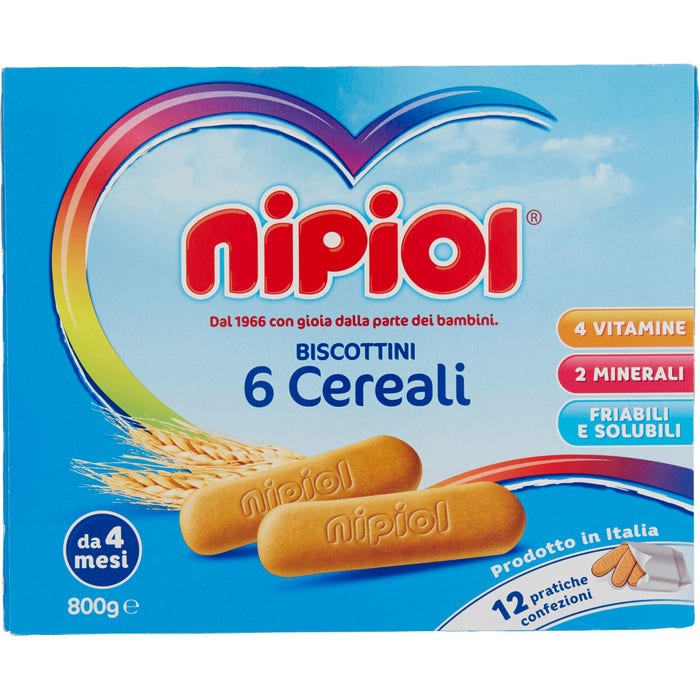 Nipiol Biscottini 6 Cereali 800g