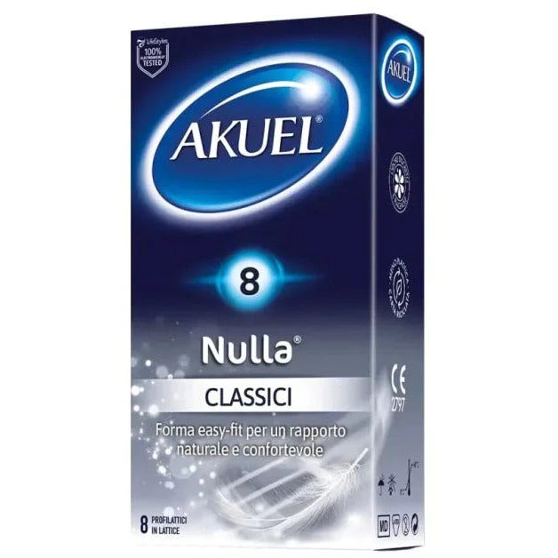 Akuel Nulla Profilattici Classico  Sensazione Naturale 8 Pezzi