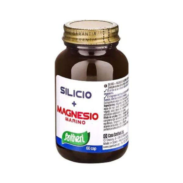 Santiveri Silicio+Magnesio Marino Integratore Benessere Organismo 60 Capsule