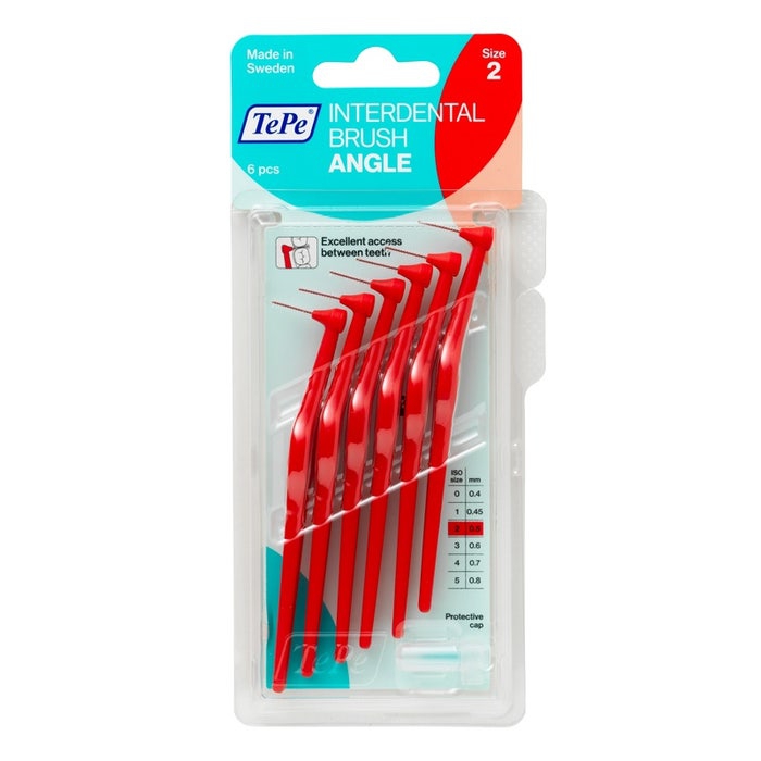 TePe Angle Scovolino Angolato Interdentale Rosso 6 Pezzi 0 5 mm