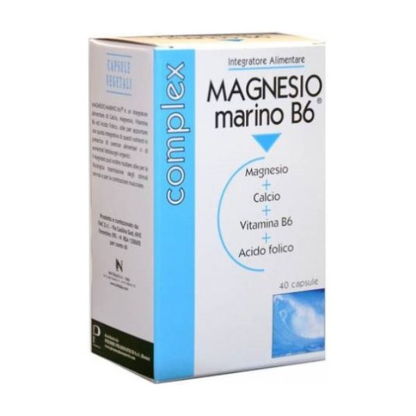 Magnesio Marino B6 Integratore 40 Capsule