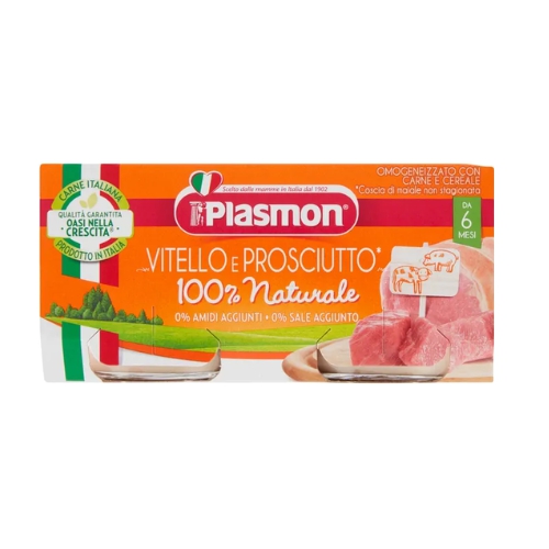 Plasmon Omogenizzato Vitello e Prosciutto 2 Vasetti da 80 g