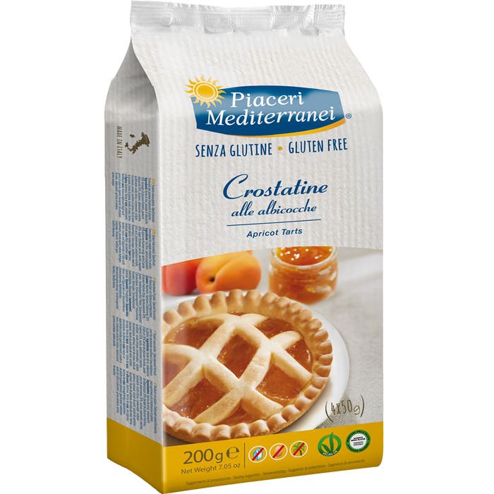 Piaceri Mediterranei Crostatine all'Albicocca Senza Glutine 4x50 g