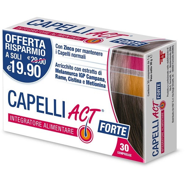 Capelli Act Forte Integratore di Zinco 30 Compresse