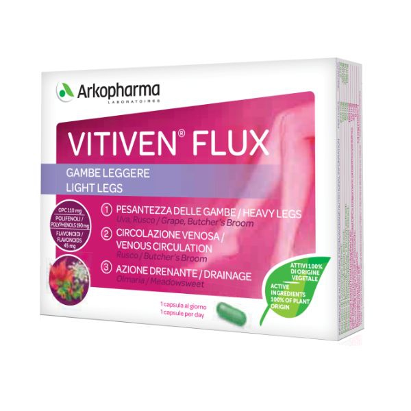 Vitiven Flux Integratore per Gambe Leggere 30 Capsule