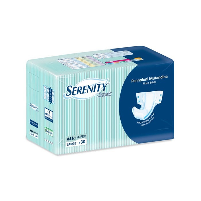 Serenity Classic Pannolone Mutanda Super Taglia L 30 Pezzi