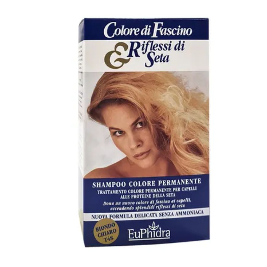 Euphidra Shampoo Colore Permanente Tintura 48 Biondo Chiaro 120 ml