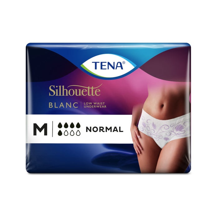 Tena Silhouette Normal Blanc Taglia M Mutandine Assorbenti Femminili Vita Bassa