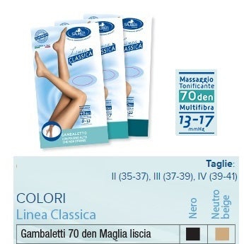 Sauber Linea Classica Gambaletto 70 Den Taglia 2 Colore Beige