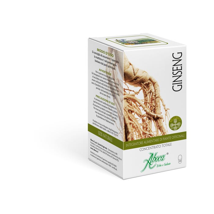 Aboca Ginseng Concentrato Totale Integratore Tonico 50 Opercoli