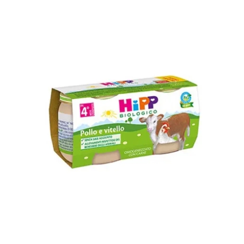 Hipp Biologico Omogeneizzato Vitello e Pollo 2x80g