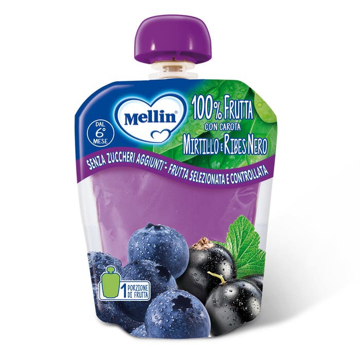 Mellin Pouch Mirtillo Ribes Nero 90g 6Mesi 