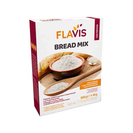 Mevalia Flavis Bread Mix Preparato Aproteico per Pane e Impasti Lievitati 500 g