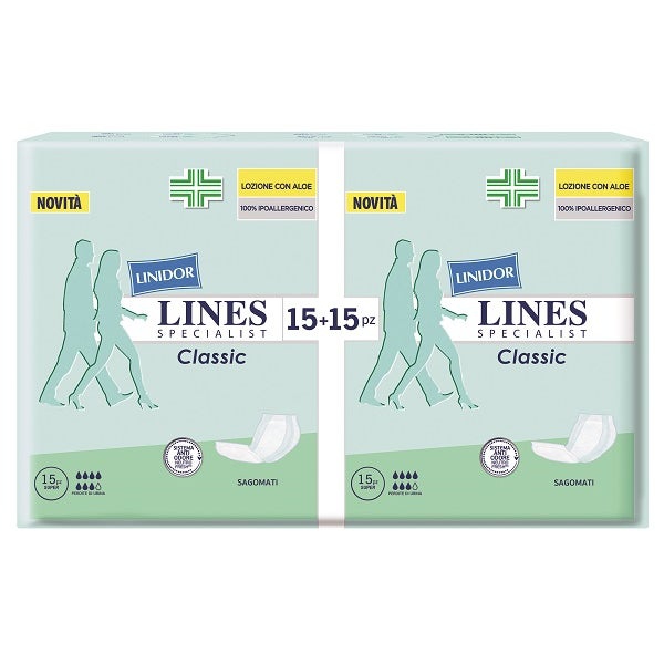 Lines Specialist Sagomato Super Pannolone per Incontinenza 30 Pezzi