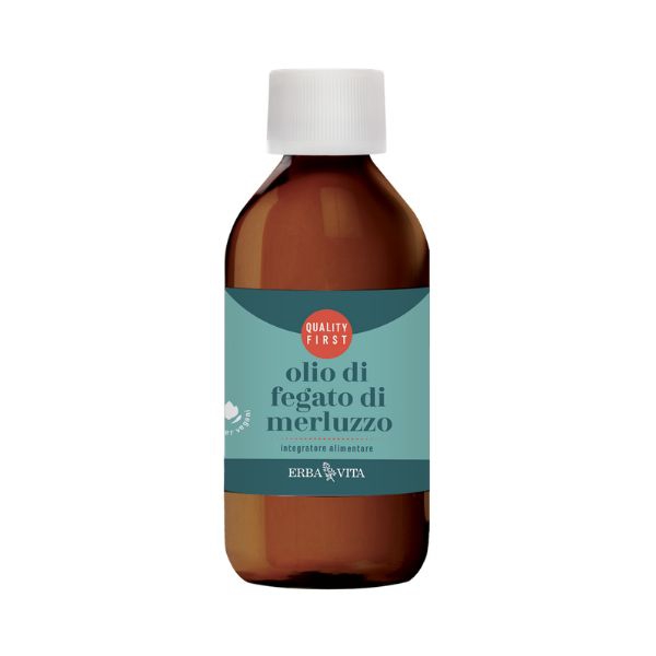 Erba Vita Olio di Fegato di Merluzzo Integratore Vitamine 100 ml