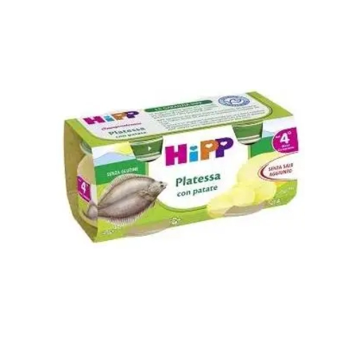 Hipp Bio Omogeneizzato Platessa Patate 4M  2x80g