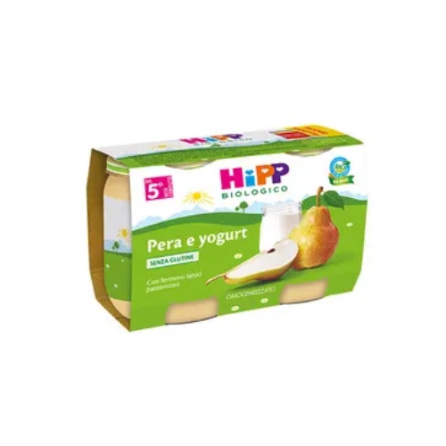 Hipp Biologico Omogeneizzato Merenda Pera e Yogurt 2 x125 g