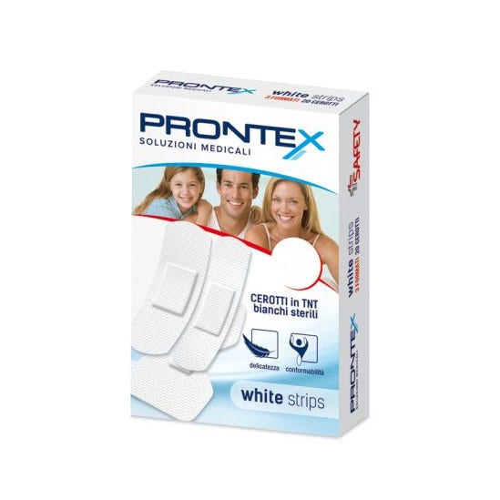 Safety Prontex White Strips Cerotti In TNT 20 Pezzi