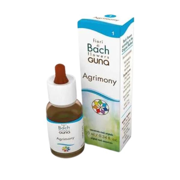 Gocce omeopatiche Agrimony Gun  flacone da 10ml  supportano il benessere emotivo e alleviano ansia e stress.