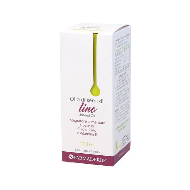 Farmaderbe Olio Alimentare Semi Di Lino Integratore 100 ml