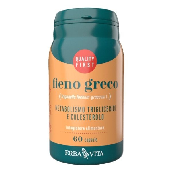 Erba Vita Fieno Greco Integratore per il Colesterolo e i Trigliceridi 60 Capsule