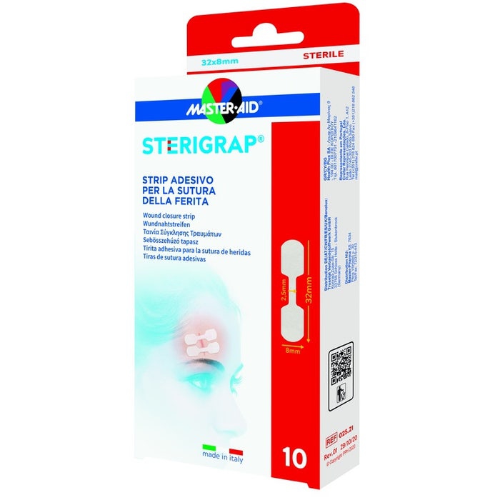 Master-Aid Sterirap Strip Adesivo Sutura Ferite 32x8mm 10 Pezzi