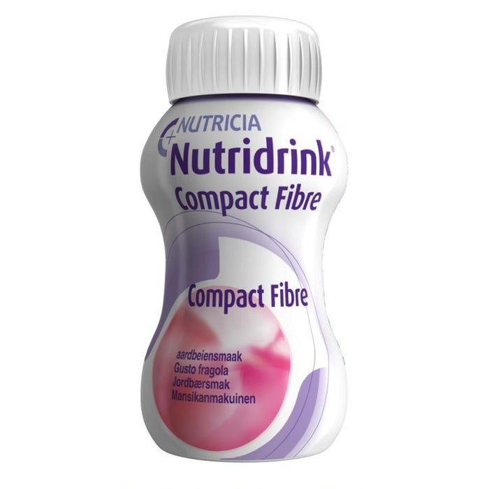 Nutridrink Compact Fibre Integratore Gusto Fragola 4x125 ml