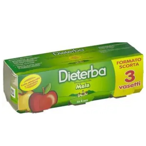 Dieterba Omogeneizzato Mela 3 Pezzi 80g