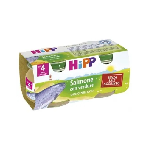 Hipp Biologico Omogeneizzato Salmone 2 x 80 g