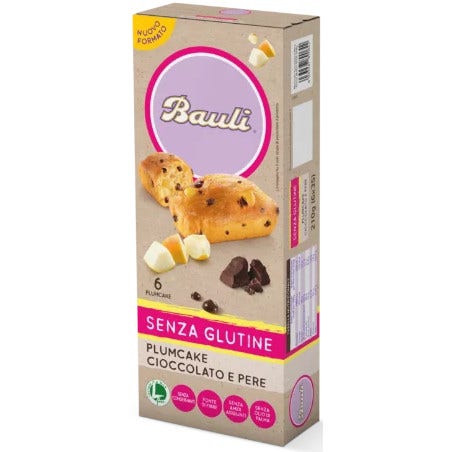 Bauli Plumcake Cioccolato E Pere Senza Glutine 6x35g