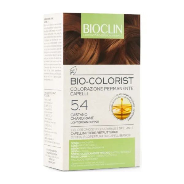 Bioclin Bio-Colorist 5.4 Castano Chiaro Rame Tintura Naturale Capelli