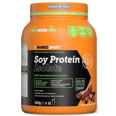 Named Sport Soy Protein Isolate Delicious Chocolate Integratore Proteico 500 g