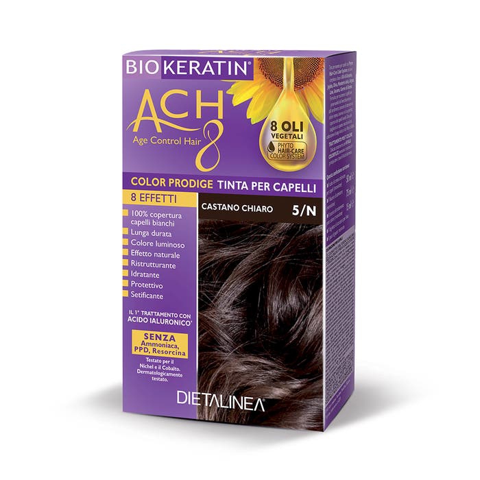 Biokeratin Ach8 Tinta per Capelli Castano Chiaro 5/N