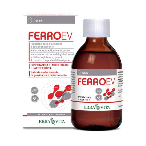 Erba Vita Ferro EV Fluido Integratore Contro Stanchezza e Affaticamento 250 ml