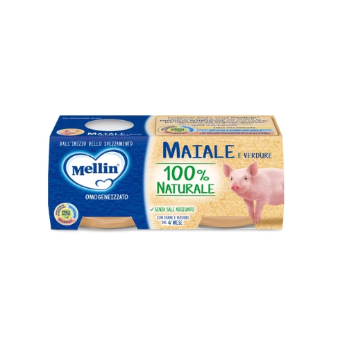 Mellin Omogeneizzato Maiale Con Verdure 2 x 80 g