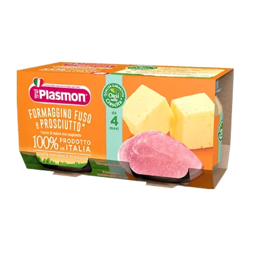 Plasmon Omogeneizzato Formaggino e Prosciutto 2 Vasetti Per 80 g