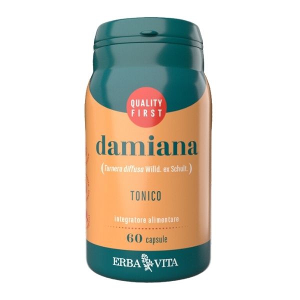 Erba Vita Damiana Integratore per Stanchezza Fisica e Mentale 60 Capsule