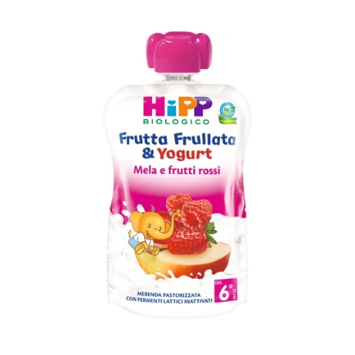 Hipp Bio Frutta Frullata Yogurt Mela Frutti Rossi 90g