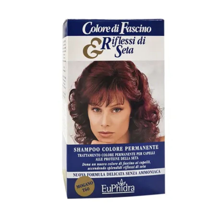 Euphidra Shampoo Colore Permanente Tintura n60 Colore Mogano 120 ml