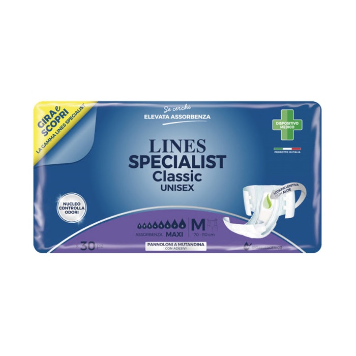 Lines Specialist Classic Pannolini A Mutandina Maxi Assorbenza Unisex Taglia M 3