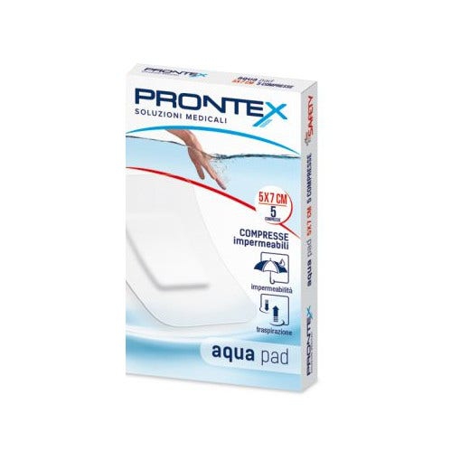 Safety Prontex Aqua Pad Garza Adesiva Impermeabile 10x8 cm 5 Garze