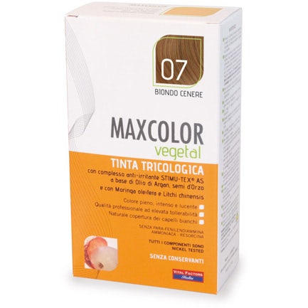 Max Color Vegetal Tinta Per Capelli Tricologica n07 Biondo Cenere 140 ml