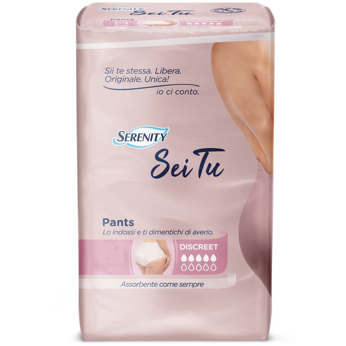 Serenity Advance Pants Sei Tu Discreet Taglia Media 12 Pezzi