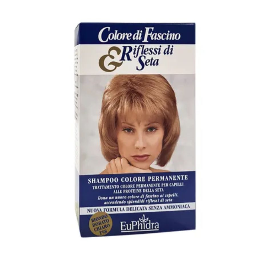 Euphidra Shampoo Colore Permanente Tintura n58 Colore Biondo Dorato Chiaro 120