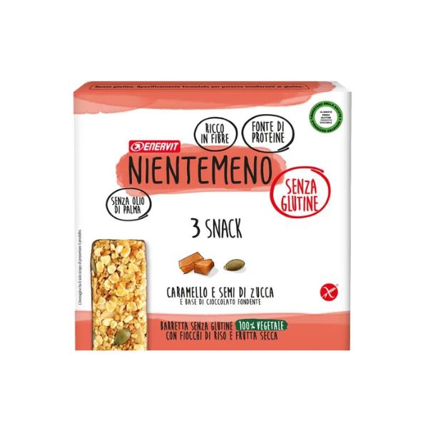 Enervit Nientemeno Barretta Caramello e Semi di Zucca 3 x 33 gr