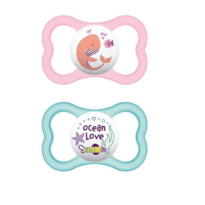 Mam Air Succhietto Silicone Femmina 2 Pezzi 6 Mesi+