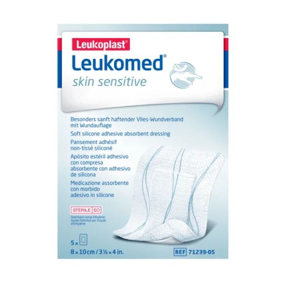 Leukoplast Leukomed Skin Sensitive Medicazione Adesiva 8x10cm 5 Pezzi