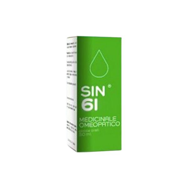  Gocce omeopatiche Sin 61, flacone da 50ml, supportano il benessere respiratorio e alleviano i sintomi del raffreddore.